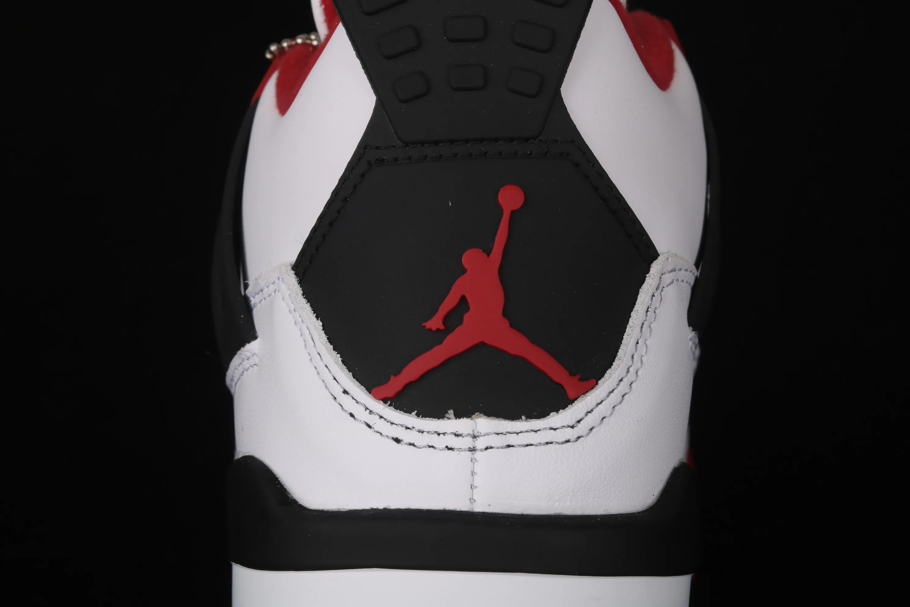 All categories Air Jordan Jordan series basketball shoes Air Jordan 4 new version Air Jordan 4 "Varsity Red" AJ4 Jordan 4 re-engraved first year white black red basketball shoes 308497-110